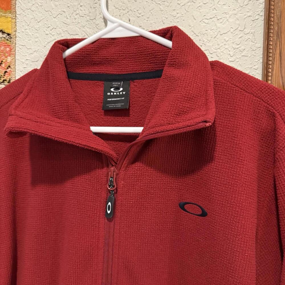 Vintage 00s RARE Mens Oakley Designer Fleece Full Zip Jacket Size Medium - Picture 5 of 7